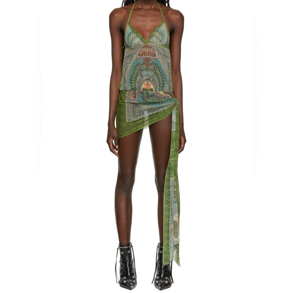 JEAN PAUL GAULTIER BANKNOTE MESH DRESS
